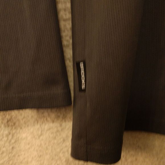 Brooks tshirt mens L Large gray runing shoes long sleeve polyester crew neck - Picture 4 of 9